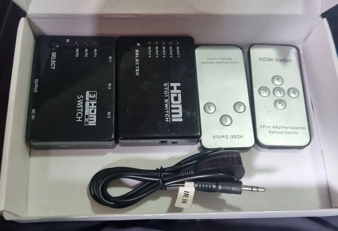 Switch áudio e vídeo 4 entradas 1 saida - Foto 4