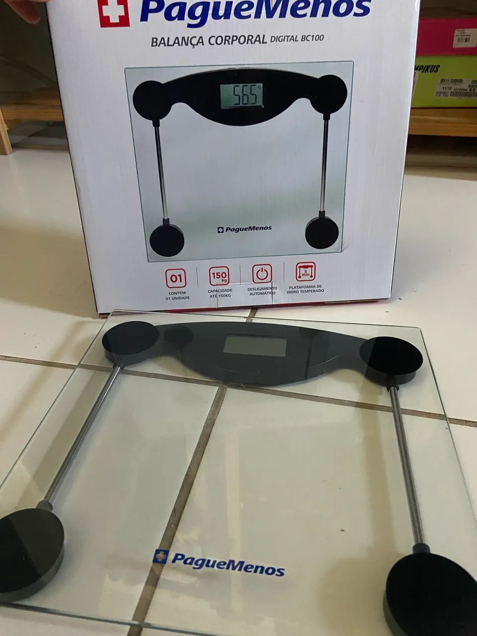 Balança Digital Corporal Pague Menos BC100 150kg - Nova