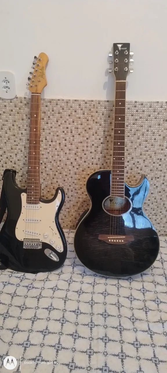 Guitarra dolphin e violão Eagle - Foto 2