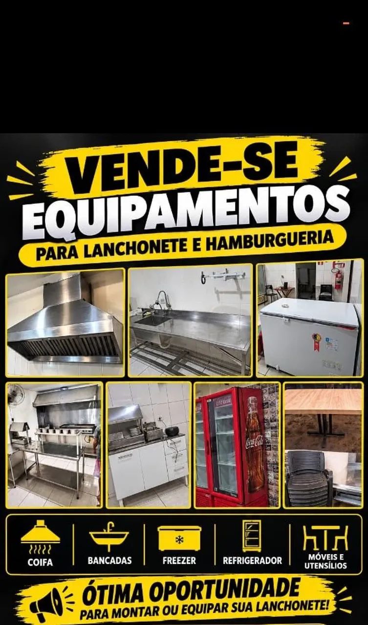 Utensílios para lanchonete 