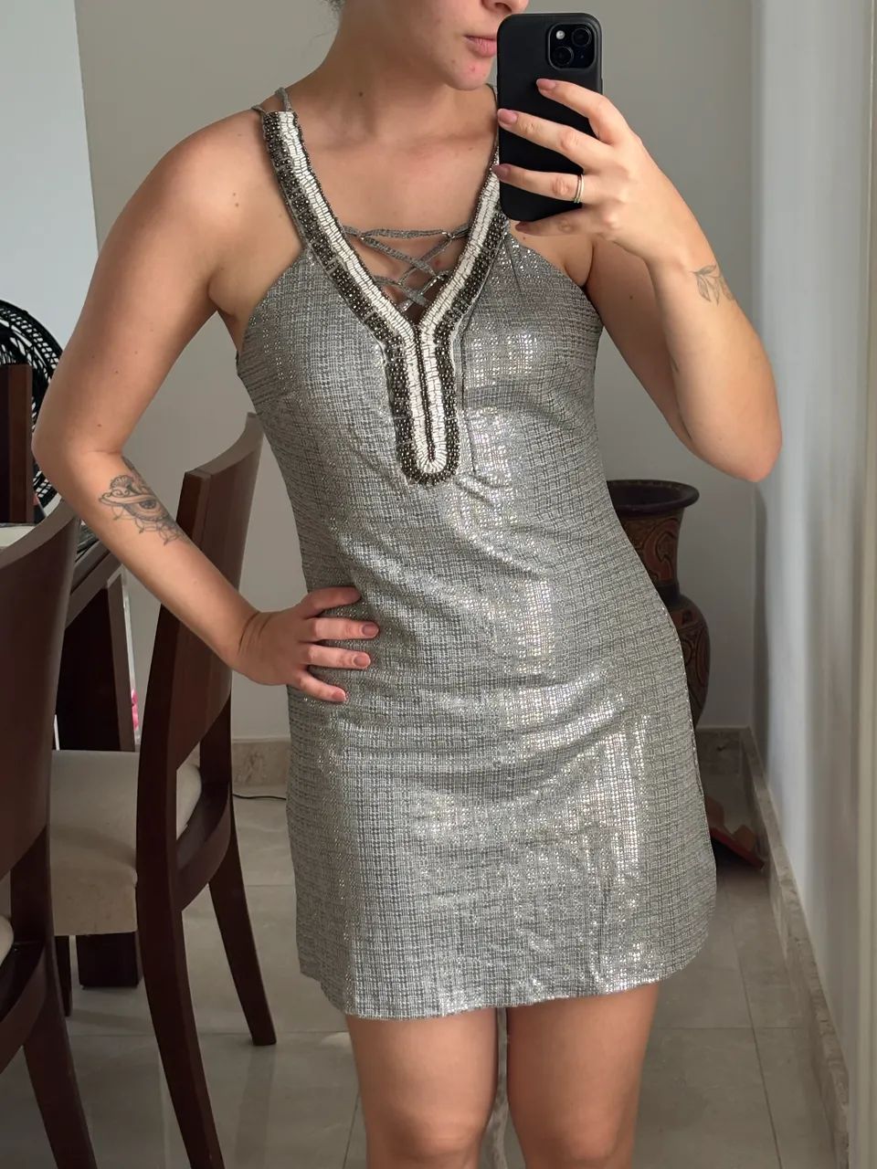 Vestido prata retrô - Foto 2