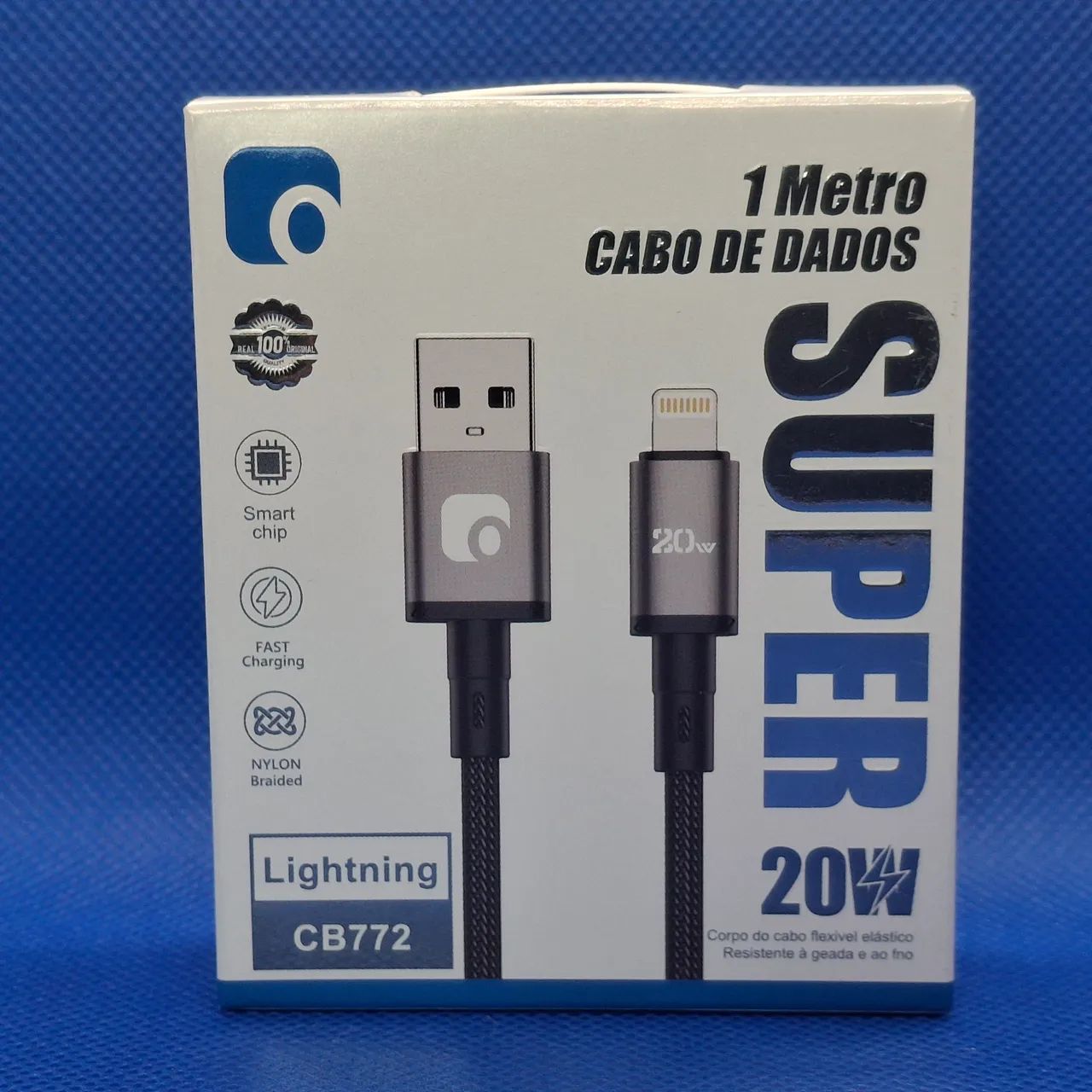 CABO DE DADOS E CARGA TURBO 20W PARA IPHONE USB LIGHTNING 