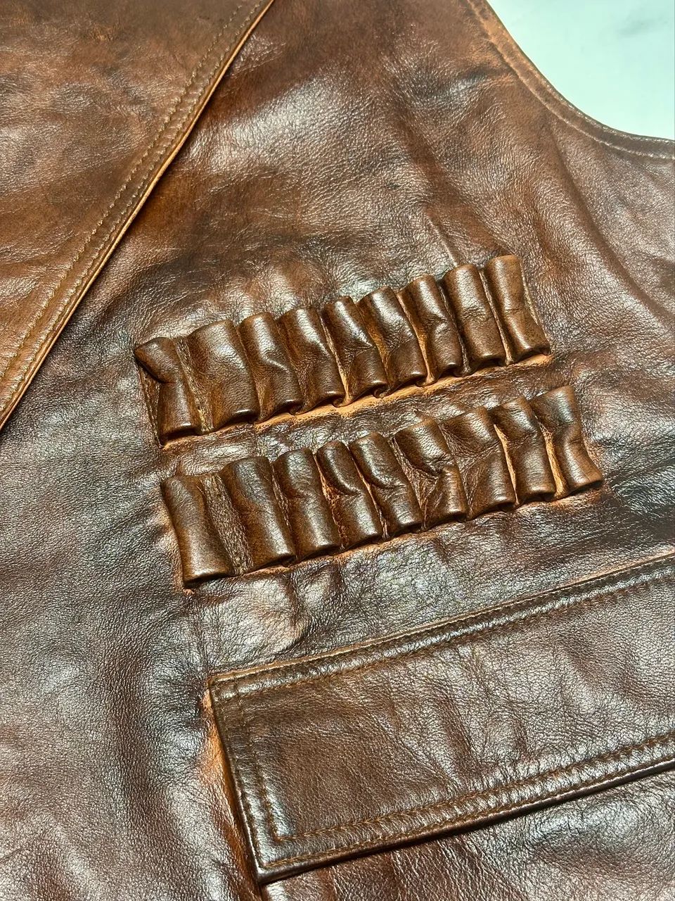 Colete de couro Real Leather  - Foto 5