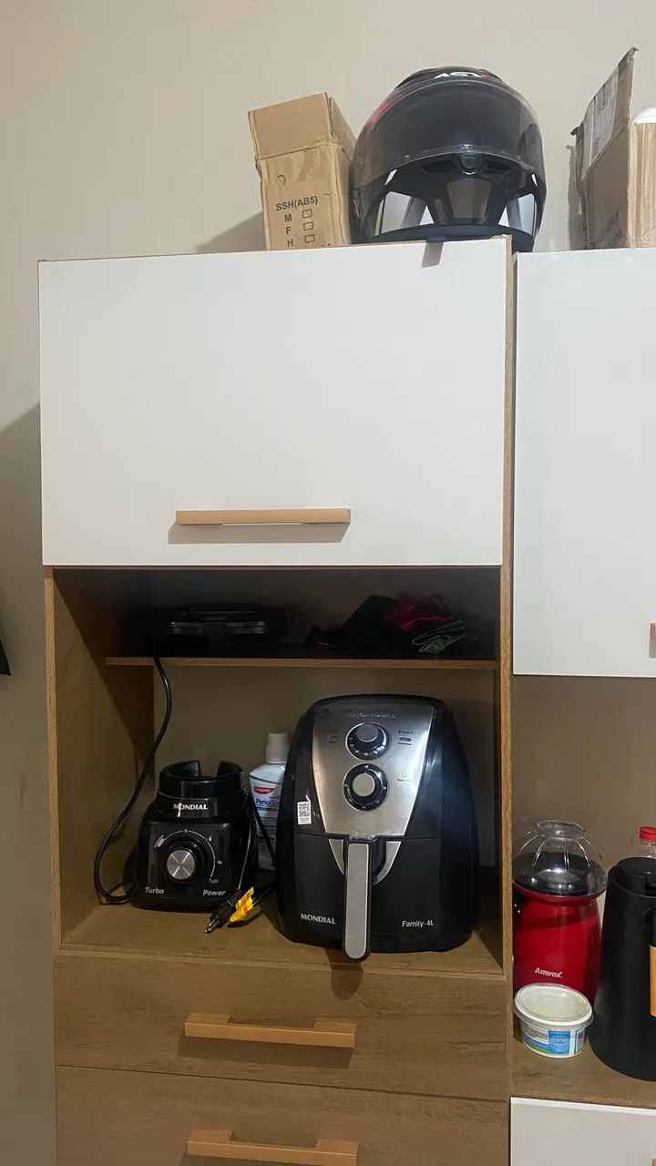 Armário de Cozinha Compacto e Completo - Com Balcão e Nichos - Foto 3