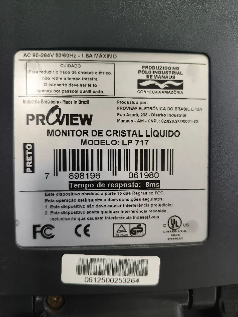 Monitor de Cristal Líquido Proview Modelo LP 717 - Foto 4
