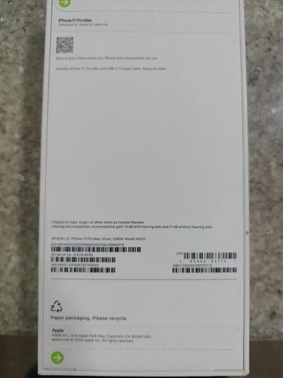 iPhone 17 pro max 256gb silver NOVO - Foto 2