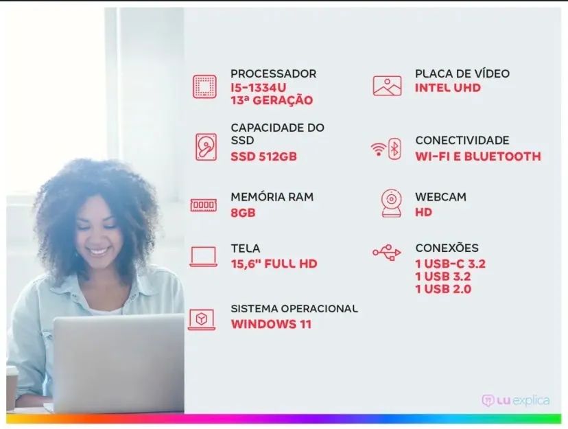 Notebook Dell 15 de 13ª Geração | Core i5 | 8 GB de RAM | 512 GB de SSD | Windows 11 - Foto 3