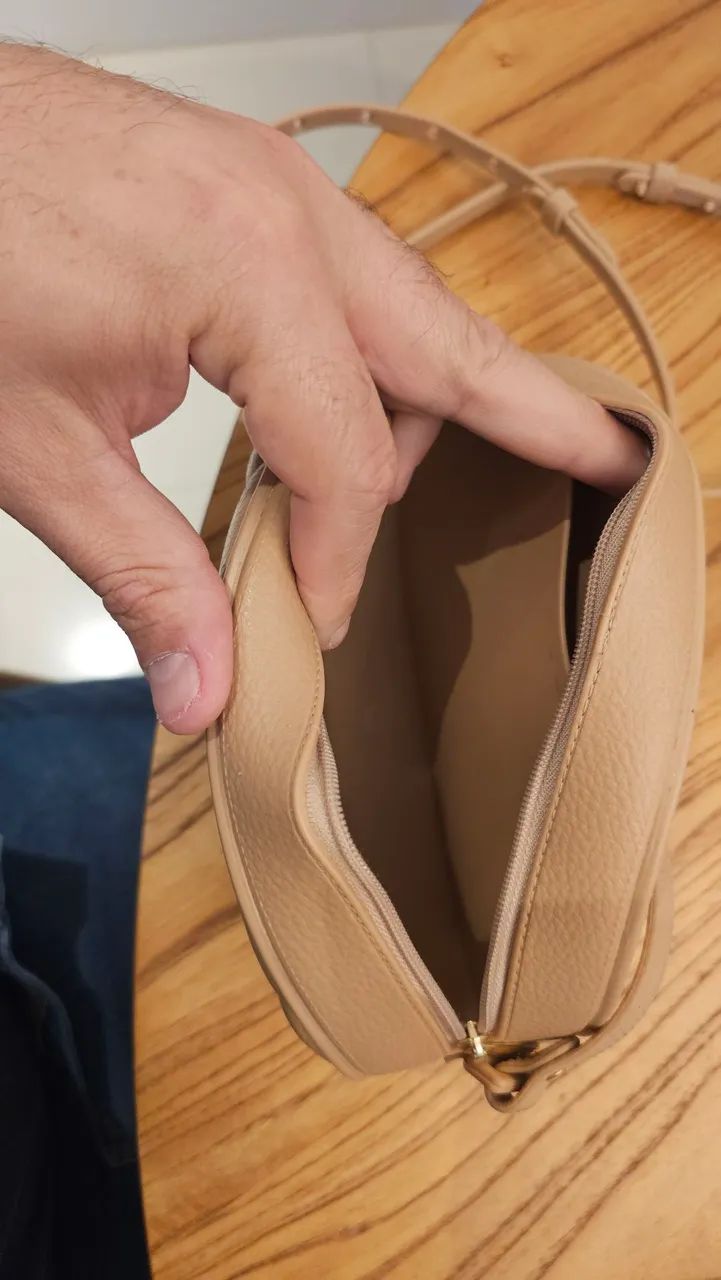 Bolsa transversal petite Jolie bege - Foto 2