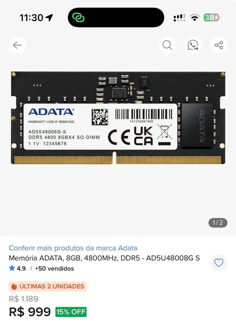 Memoria Ram DDR5 Notebook - Foto 2