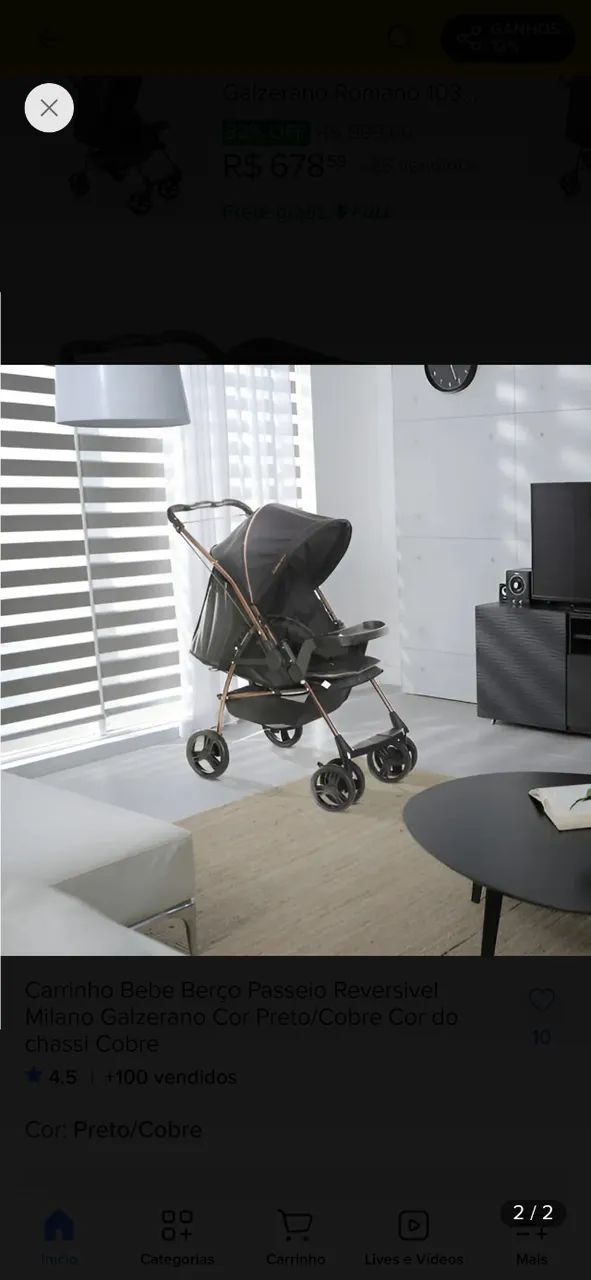 Carrinho de bb + bb conforto galzerano - Foto 4