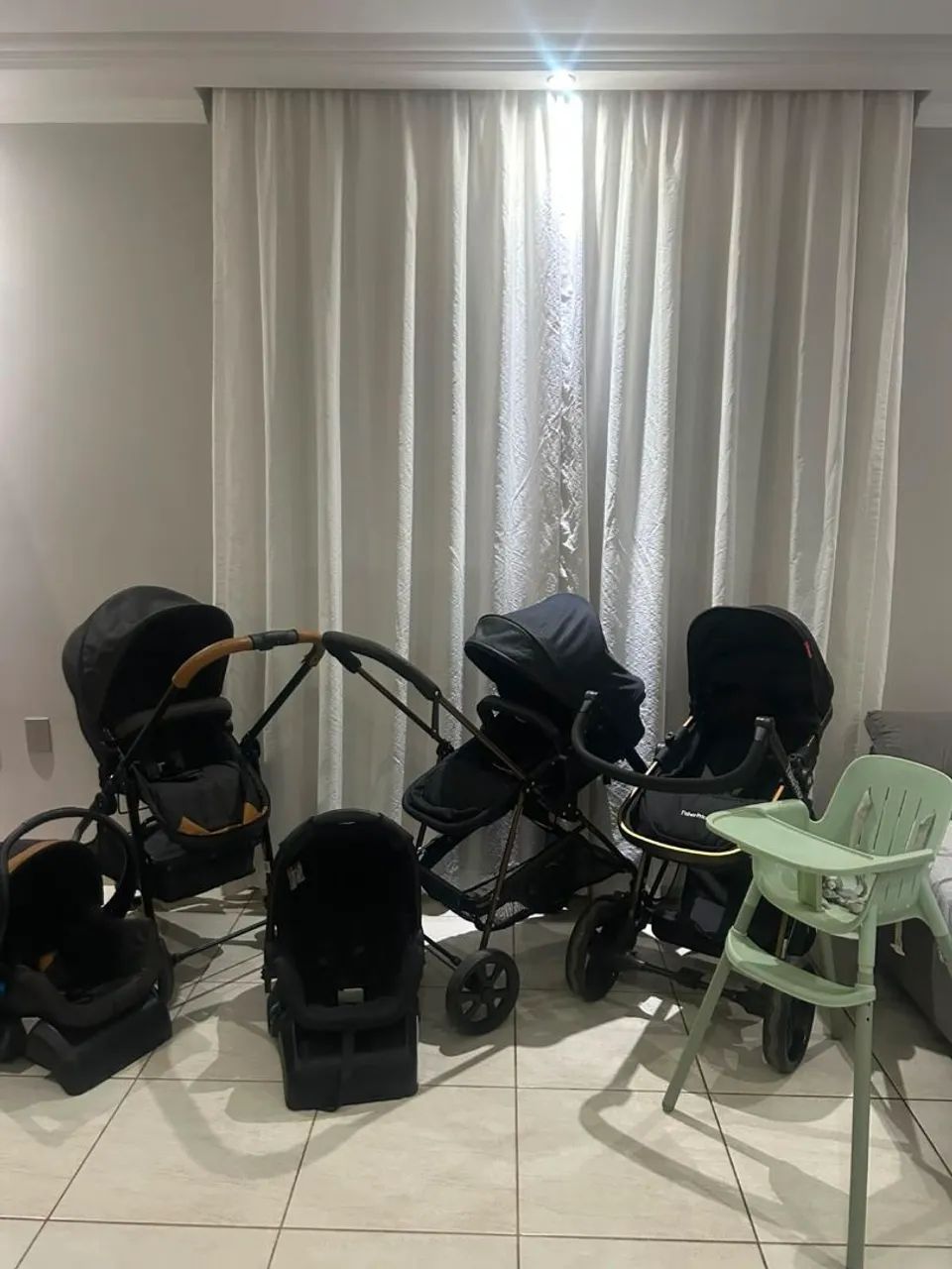 Carrinho de bebê Moisés com bebê conforto e base veícular  - Foto 3
