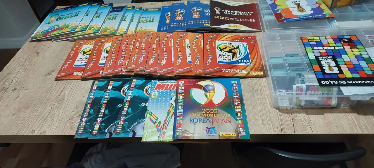 álbuns copa mundo completos 1994,2002,2006,2010 2014,2018,2022