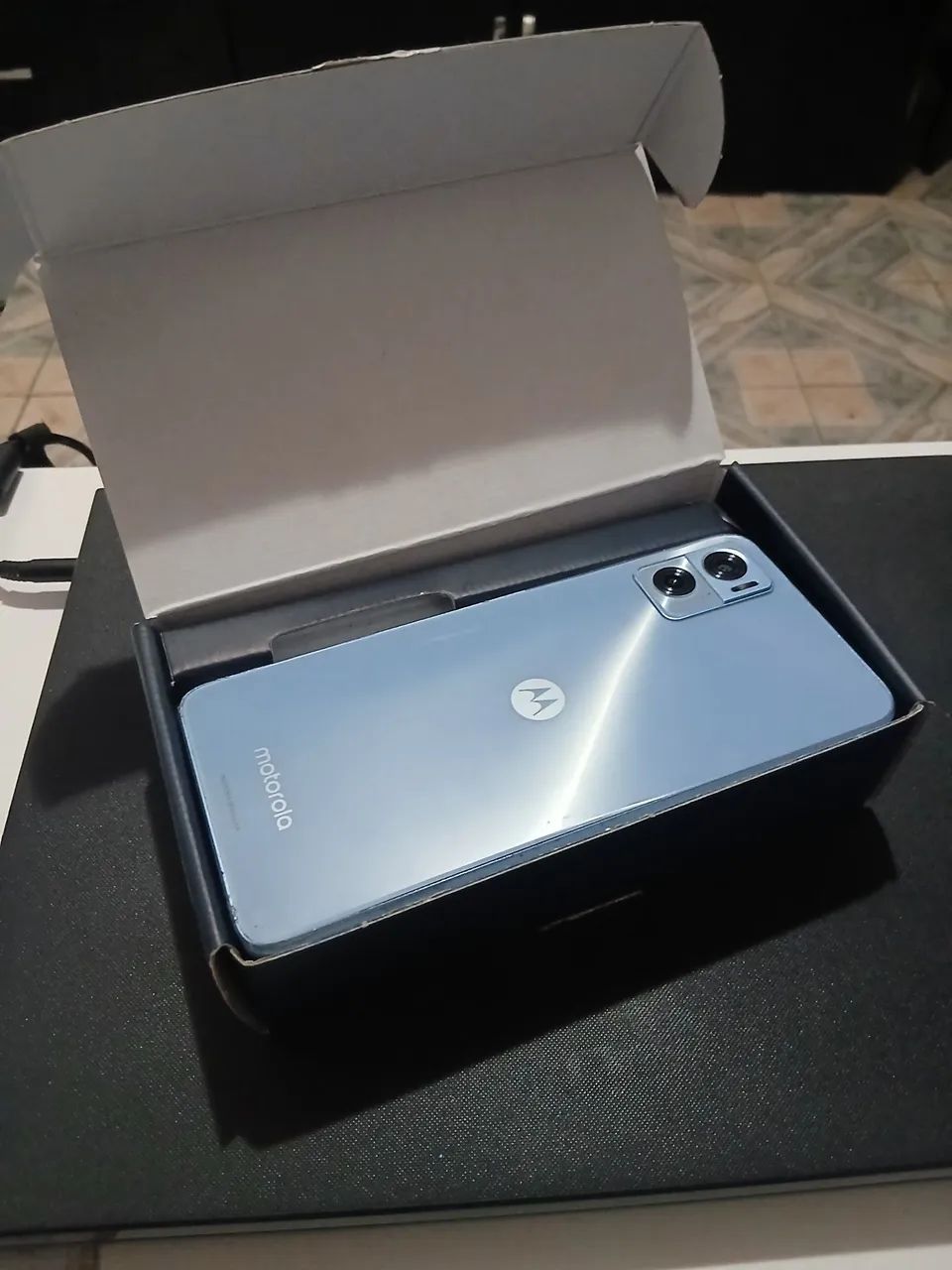 CELULAR MOTO E 22 AZUL*COM DEFEITO* - Foto 4