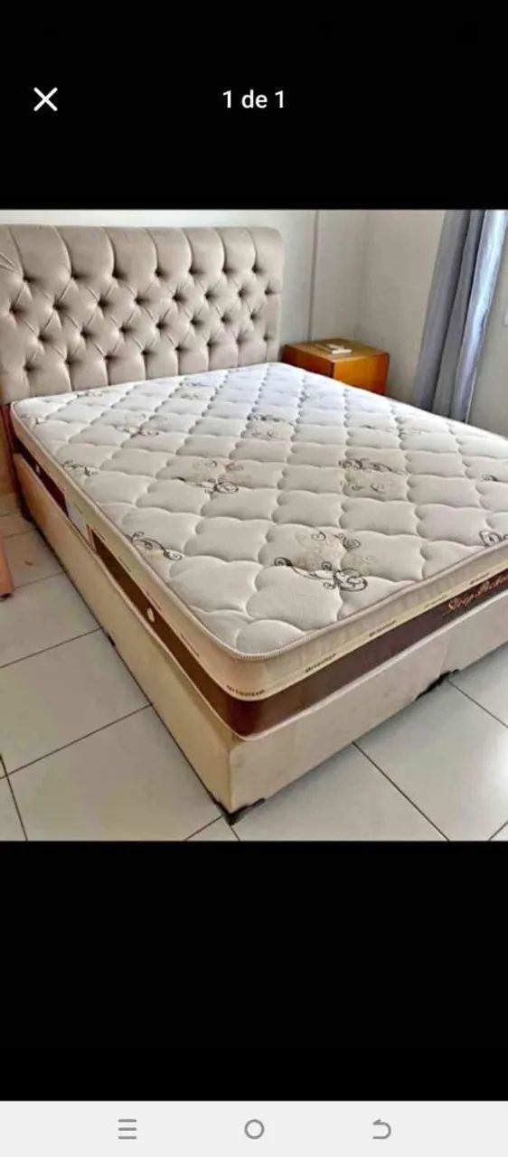 Cama queen size confortável e nova