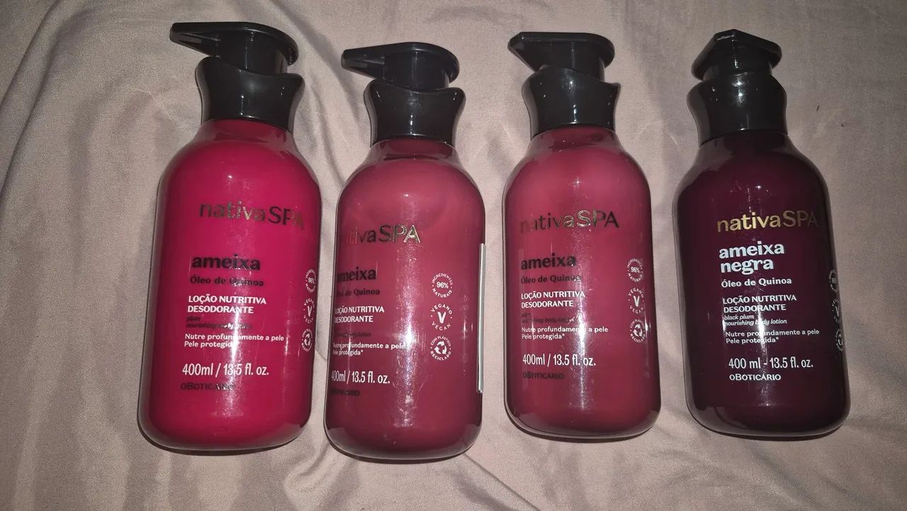 Kit 4 Hidratantes nativa Spa boticario
