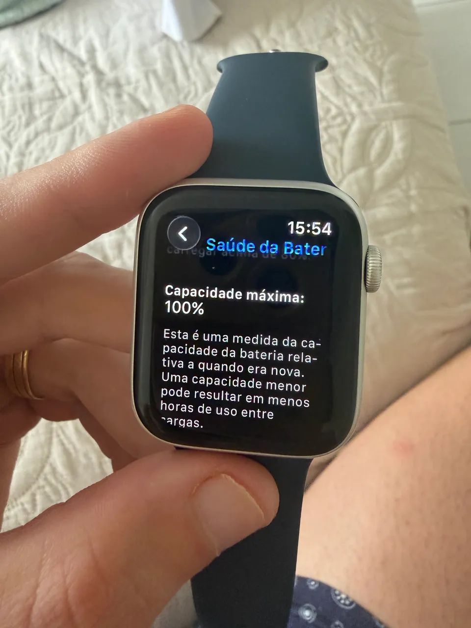 Apple Watch SE 2ª Geração 44mm - Bateria 100% - Impecável"). - Foto 3