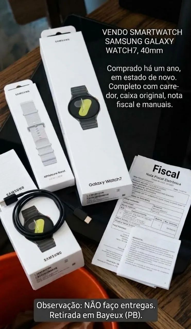 SmartWatch Samsung 7 Bluetooth Em Estado de novo