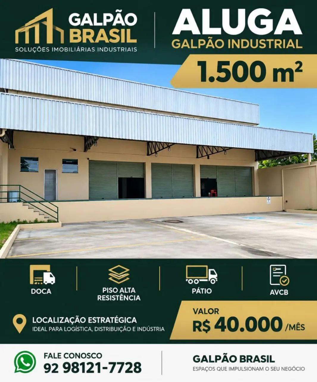 GALPÃO 1500M² - ZONA OESTE 