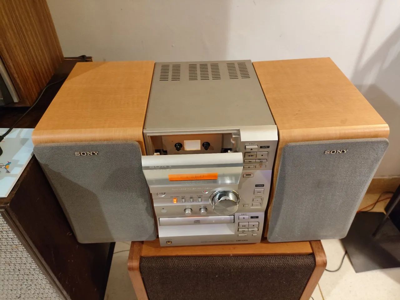 Som HiFi Sony CMT-CP11 Bluetooth CD Cassette Impecavel - Foto 3