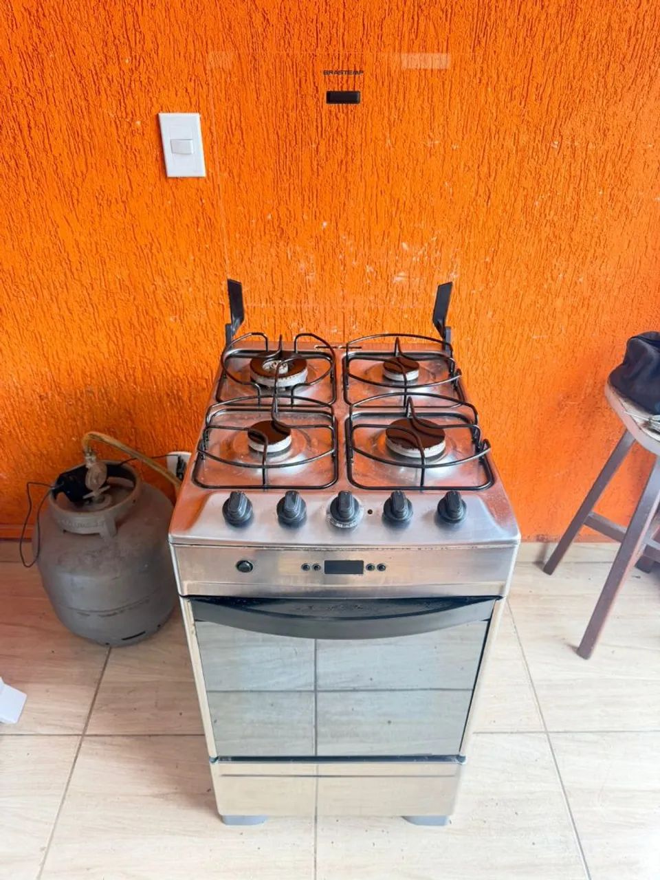 FOGÃO BRASTEMP INOX (FRETE GRÁTIS)