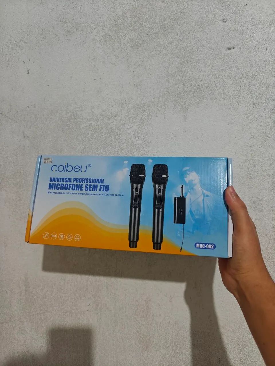 Kit 2 microfones sem fio 