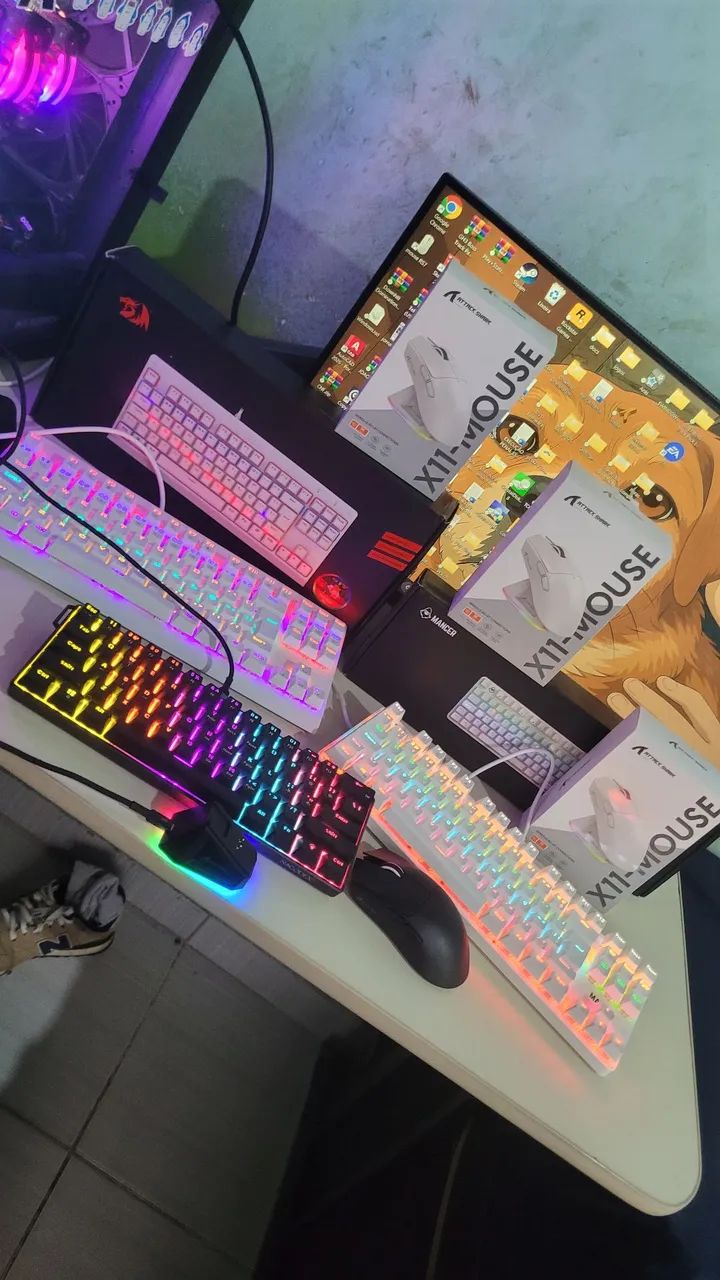 Vendo mouses attack Shark x11 e teclados mecânicos!!