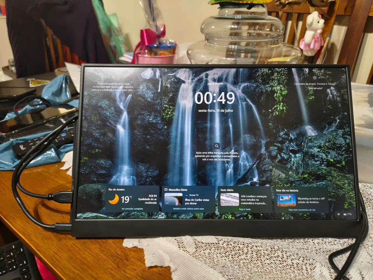 Monitor Portátil 15.6 polegadas - Novo - Excelente para segunda tela para Notebook - Foto 3