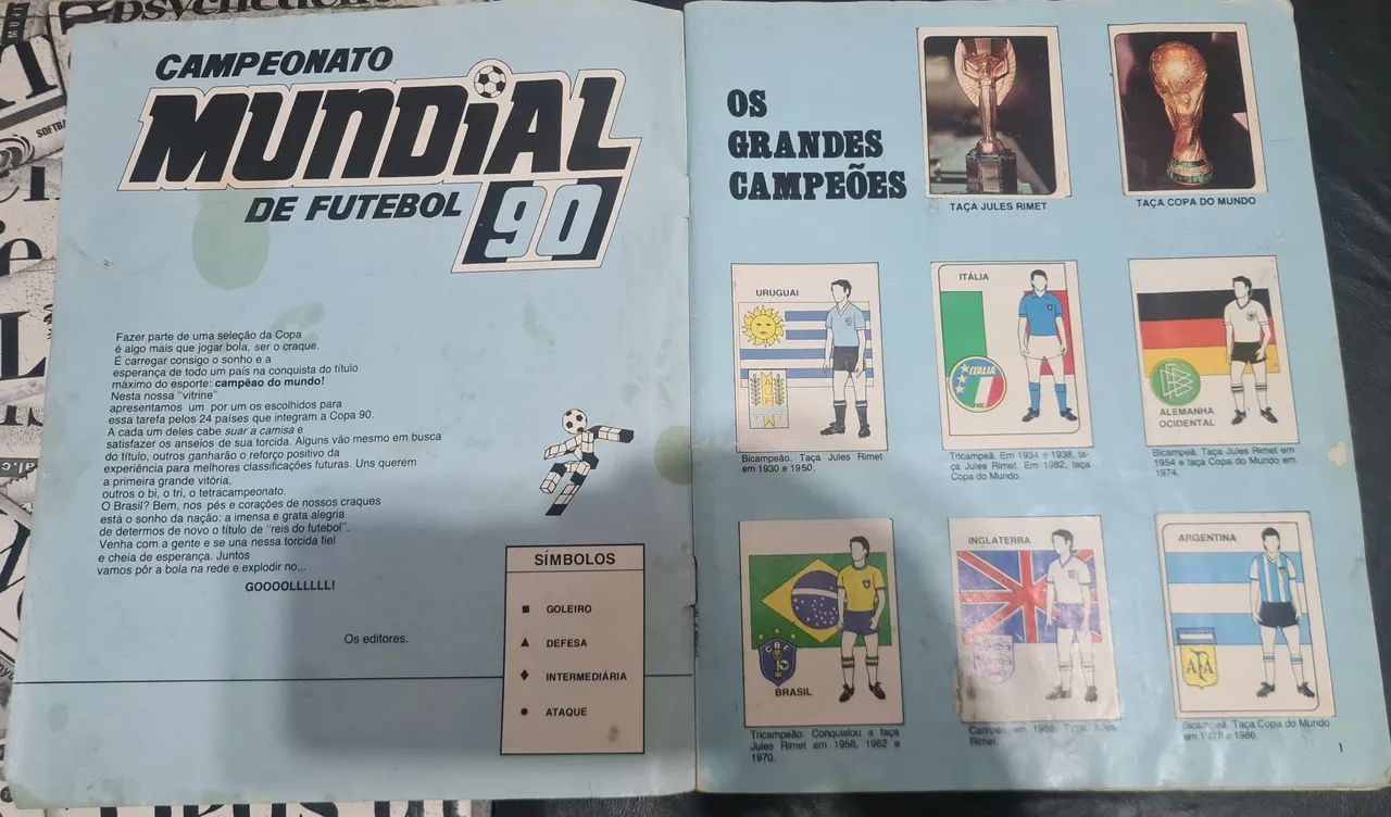 ÁLBUM TOTALMENTE COMPLETO DA COPA DO MUNDO DE 1.990 NA ITÁLIA - Foto 6