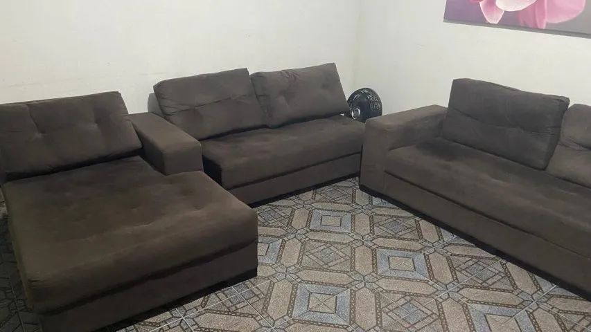 Sofá de Canto 6 Lugares - Marrom - Foto 4