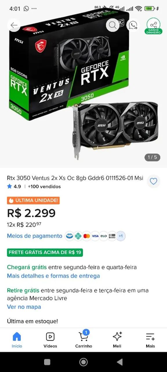 Placa de video. Venda ou Troca - Foto 4