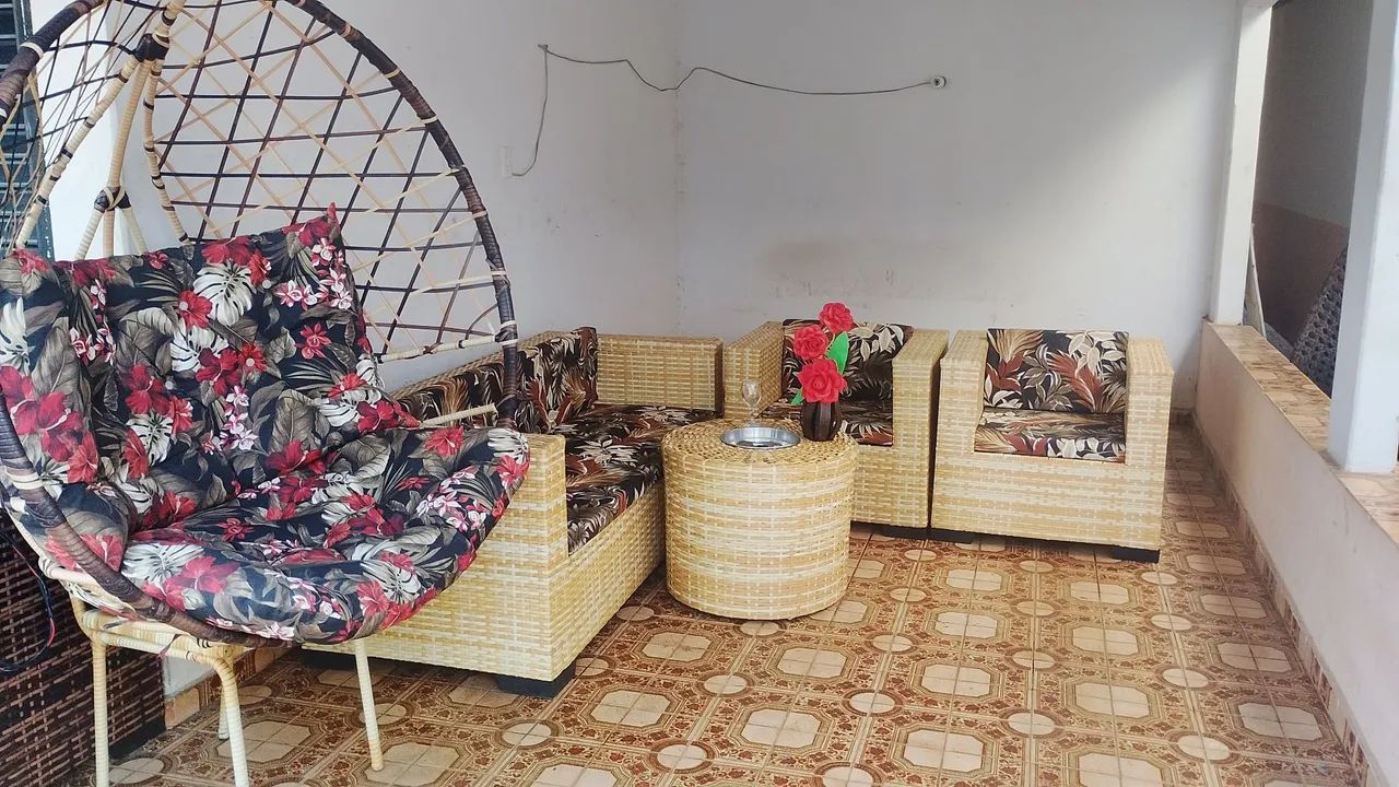 Conjunto de sofá de alto padrão de vime sintético  - Foto 4