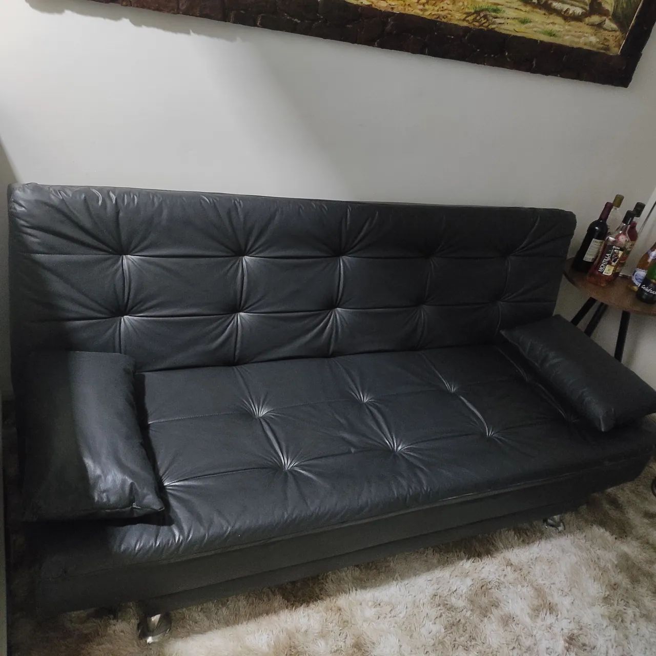 Sofá cama Corino preto 