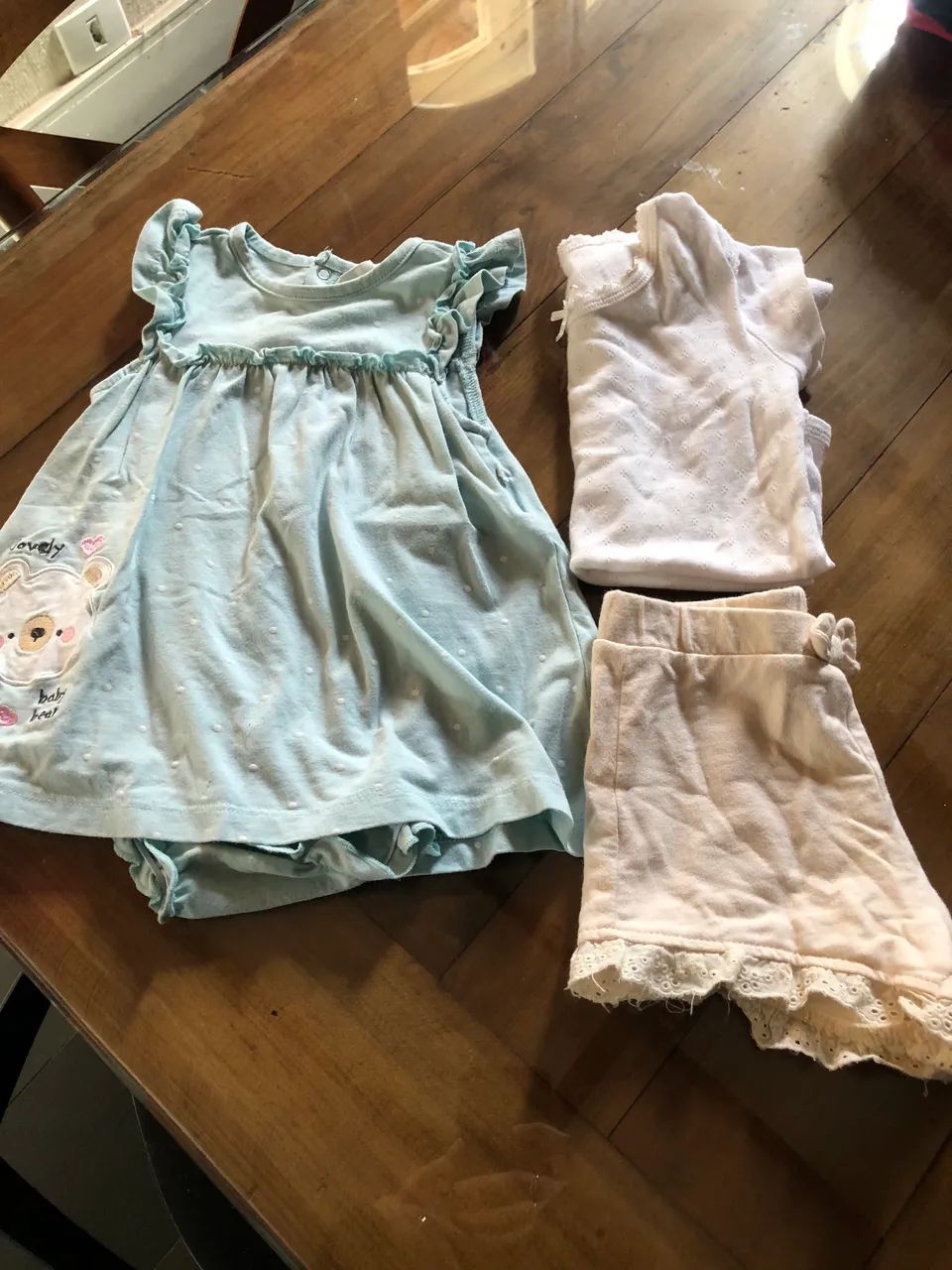 Kit 3 peças roupa bebê menina