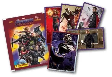 19 Figurinhas do Álbum Avengers Endgame + Card