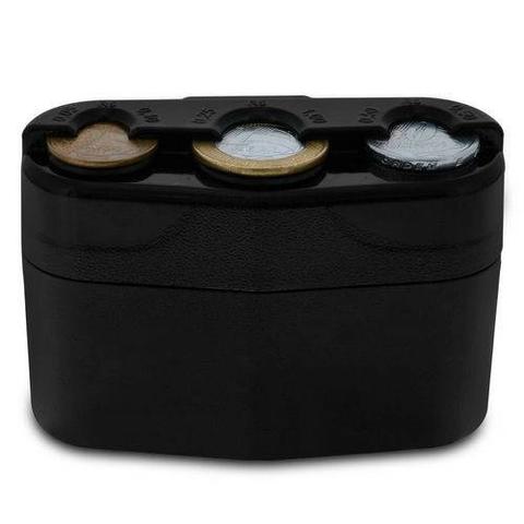 Porta Moedas Automotivo Com Molas Para Carro Uber Táxi Perueiro Preto Universal - Foto 3