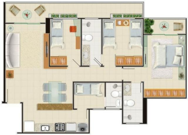AP0357 - Apartamento 3 quartos, 84m² - Parquelândia - Fortaleza/CE - Foto 11