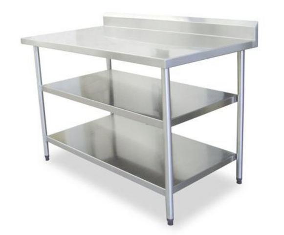 Bancada inox com prateleiras