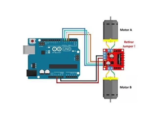 COD-AM66 Driver Ponte H Dupla L298n Motor De Passo Ou Dc Arduino Esp Automação - Foto 2