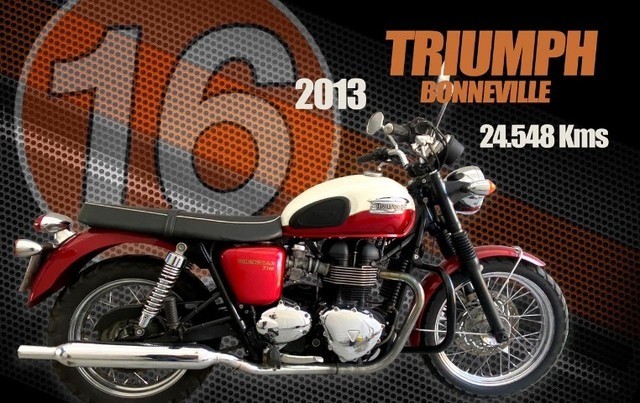 TRIUMPH BONNEVILLE 2013 VERMELHA