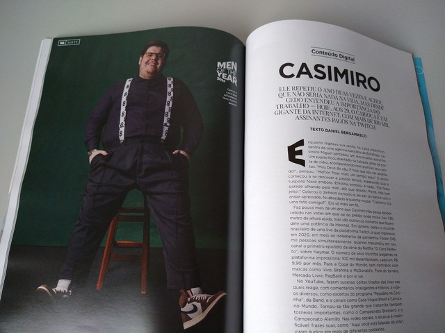 Casimiro é eleito Homem do Ano em Conteúdo Digital pela GQ Brasil