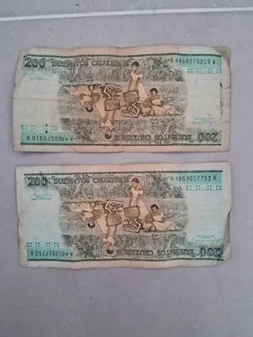 2 Notas De 200 Cruzeiros Usada - Foto 2