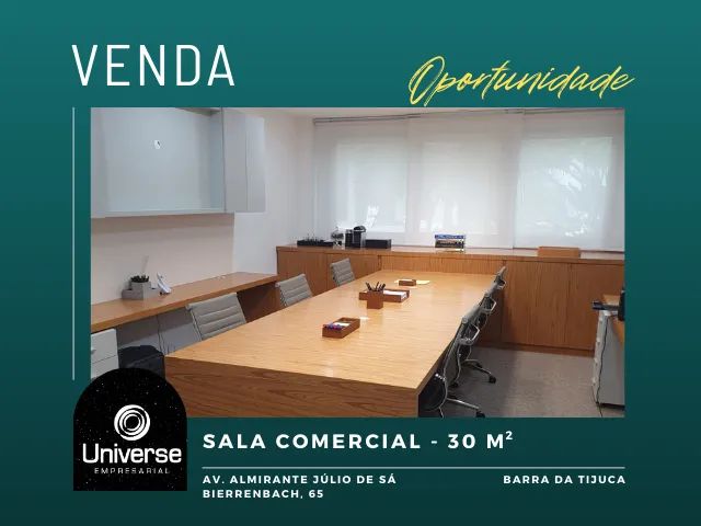 Sala Comercial Mobiliada - Centro Empresarial Universe - 30 m2