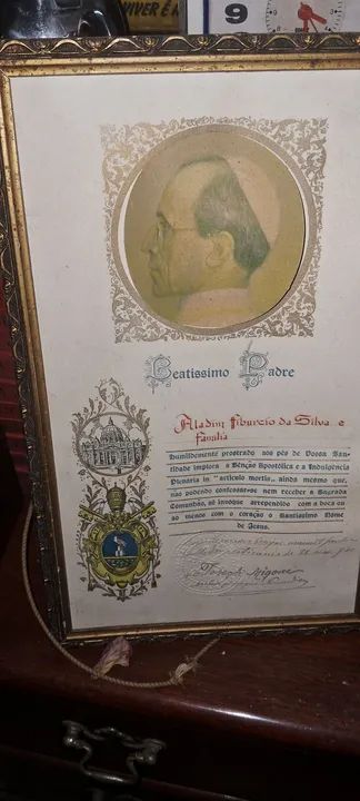 Documento antigo de Concessão de Bênção  - Foto 2