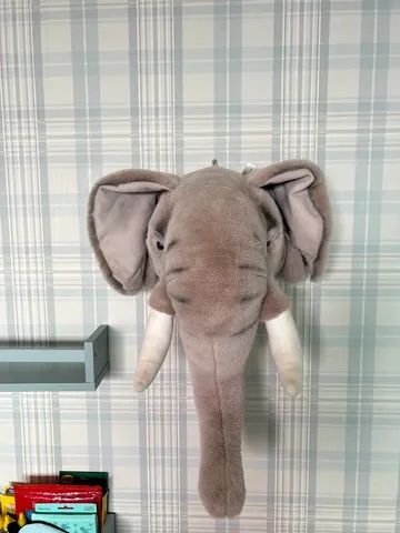 Cabeça de Pelúcia de Parede Elefante George Wild & Soft - Foto 3