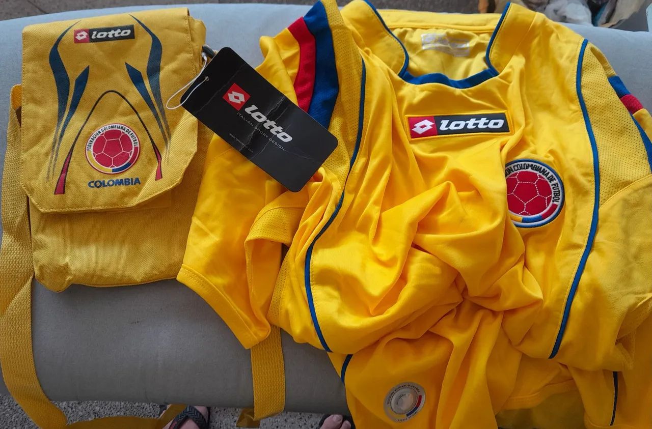 CAMISA SELECAO COLOMBIA LOTTO 2009 COM BAG NOVA FRETE GRATIS