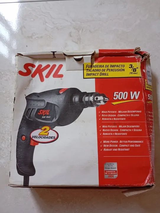  Furadeira de Impacto Skil 500W 127V Com Chave De Mandril nova (na caixa). - Foto 2