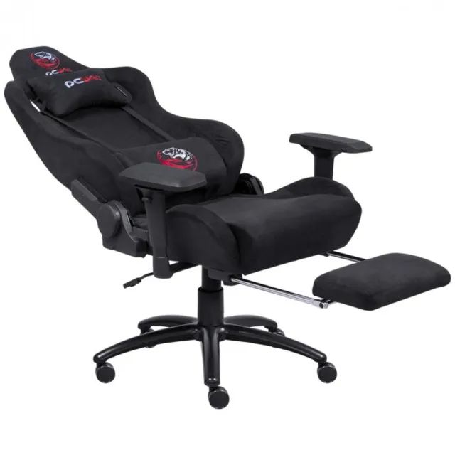 Cadeira Gamer Mad Racer Pcyes V12 em Suede Impermeabilizado Black/Black - WZetta - Foto 2