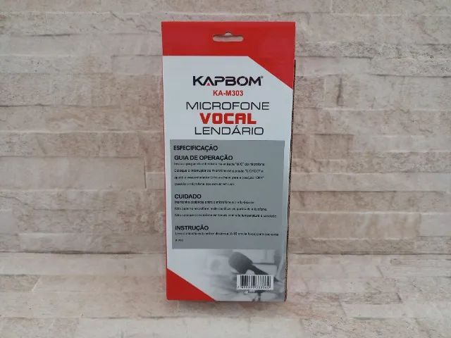 Microfone Com Fio Dinâmico Karaokê KA-M303 Kapbom - Foto 4