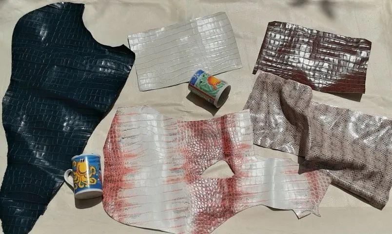 2kg Retalhos Couro Legítimo Estampados - Foto 3