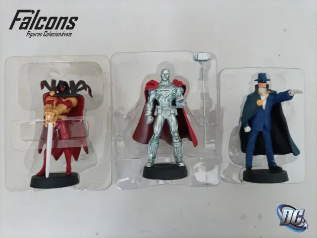 Lote Coleção de Miniaturas DC Eaglemoss Raridades DC - 3 Peças